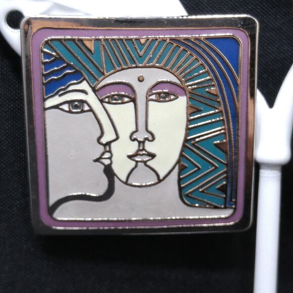 Laurel Burch Ancient Ancestors Earrings Art of Human Being Enamel 1980s - Picture 3 of 10